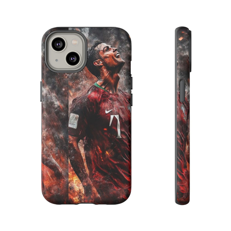 Tough Cases - Fiery Soccer Fan iPhone Case for Sports Enthusiasts