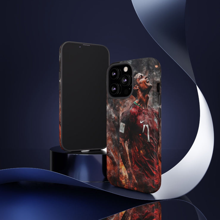 Tough Cases - Fiery Soccer Fan iPhone Case for Sports Enthusiasts