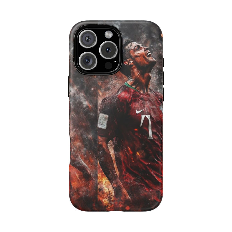 Tough Cases - Fiery Soccer Fan iPhone Case for Sports Enthusiasts