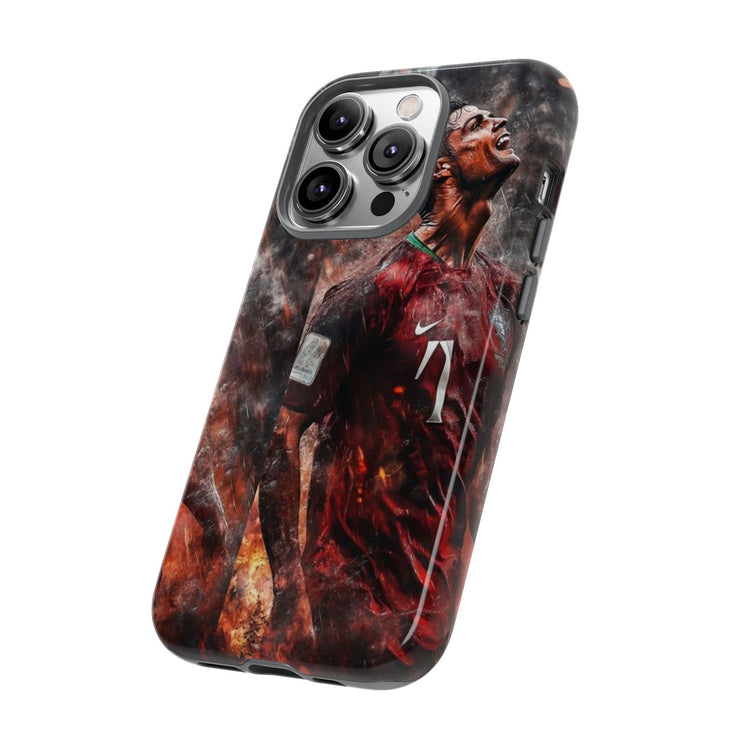 Tough Cases - Fiery Soccer Fan iPhone Case for Sports Enthusiasts