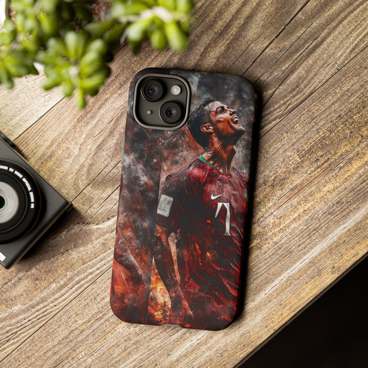 Tough Cases - Fiery Soccer Fan iPhone Case for Sports Enthusiasts