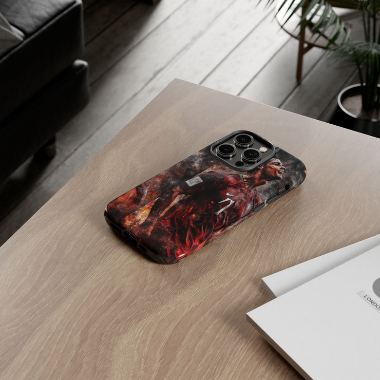 Tough Cases - Fiery Soccer Fan iPhone Case for Sports Enthusiasts