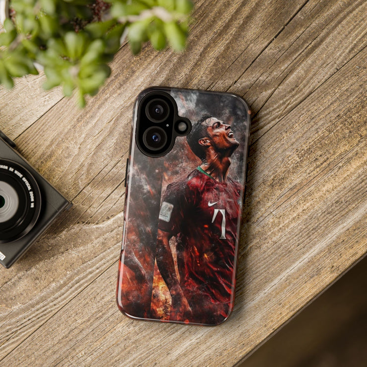 Tough Cases - Fiery Soccer Fan iPhone Case for Sports Enthusiasts