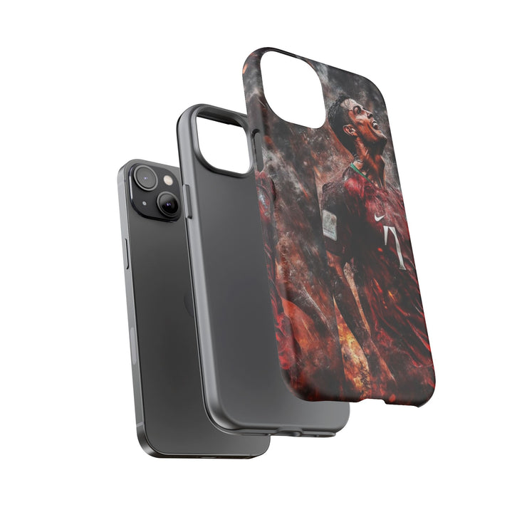 Tough Cases - Fiery Soccer Fan iPhone Case for Sports Enthusiasts