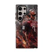 Tough Cases - Fiery Soccer Fan iPhone Case for Sports Enthusiasts
