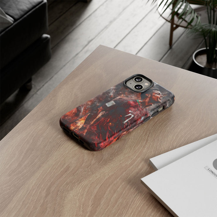 Tough Cases - Fiery Soccer Fan iPhone Case for Sports Enthusiasts