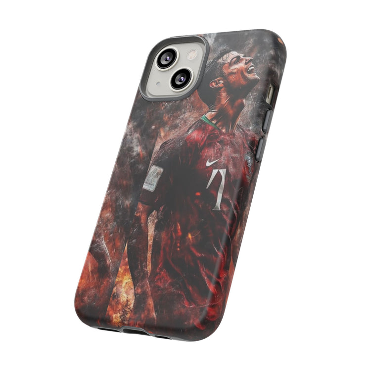 Tough Cases - Fiery Soccer Fan iPhone Case for Sports Enthusiasts