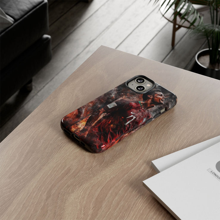 Tough Cases - Fiery Soccer Fan iPhone Case for Sports Enthusiasts