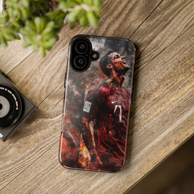 Tough Cases - Fiery Soccer Fan iPhone Case for Sports Enthusiasts