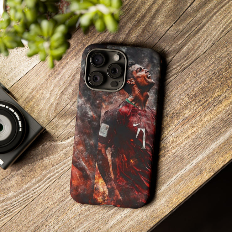Tough Cases - Fiery Soccer Fan iPhone Case for Sports Enthusiasts
