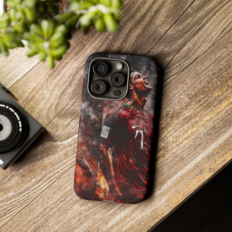 Tough Cases - Fiery Soccer Fan iPhone Case for Sports Enthusiasts