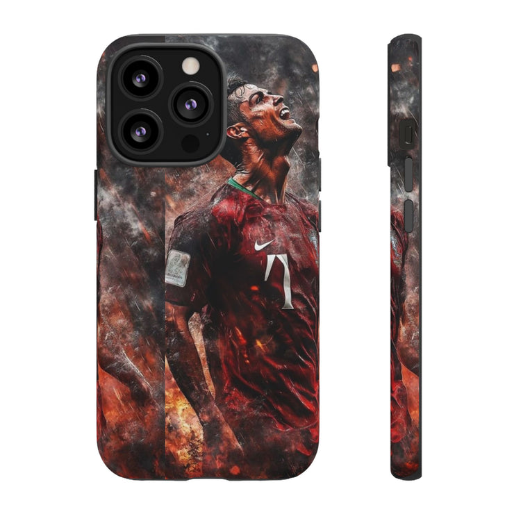 Tough Cases - Fiery Soccer Fan iPhone Case for Sports Enthusiasts