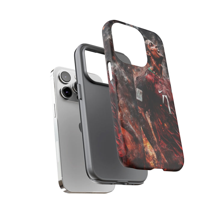 Tough Cases - Fiery Soccer Fan iPhone Case for Sports Enthusiasts