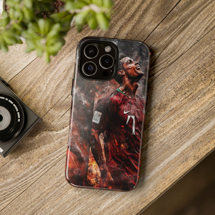 Tough Cases - Fiery Soccer Fan iPhone Case for Sports Enthusiasts