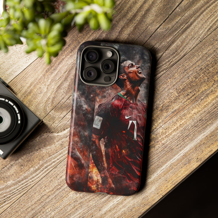 Tough Cases - Fiery Soccer Fan iPhone Case for Sports Enthusiasts