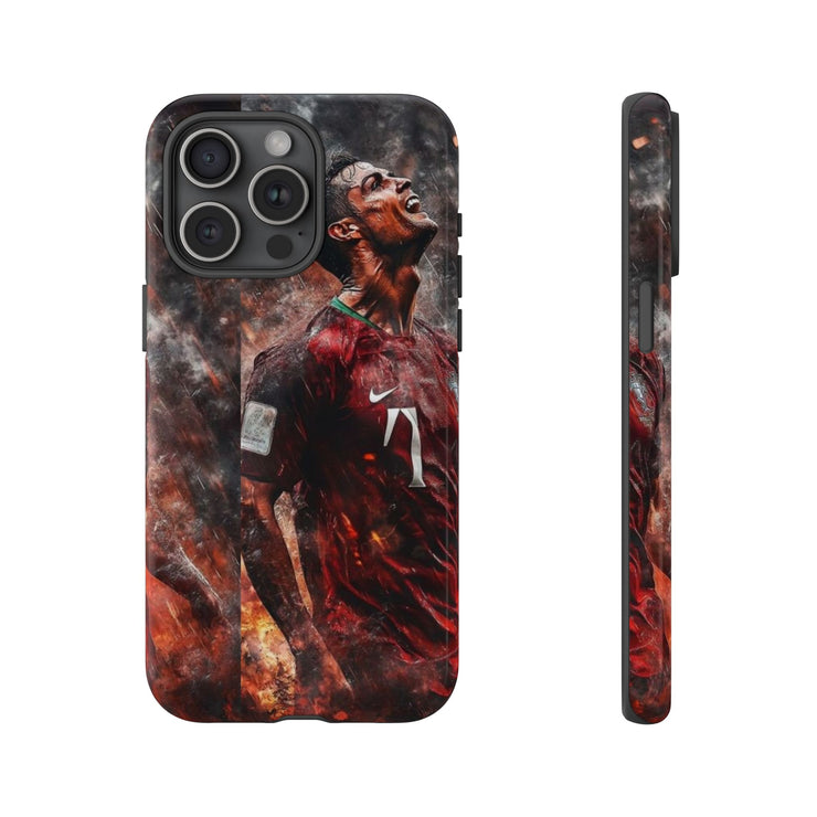 Tough Cases - Fiery Soccer Fan iPhone Case for Sports Enthusiasts