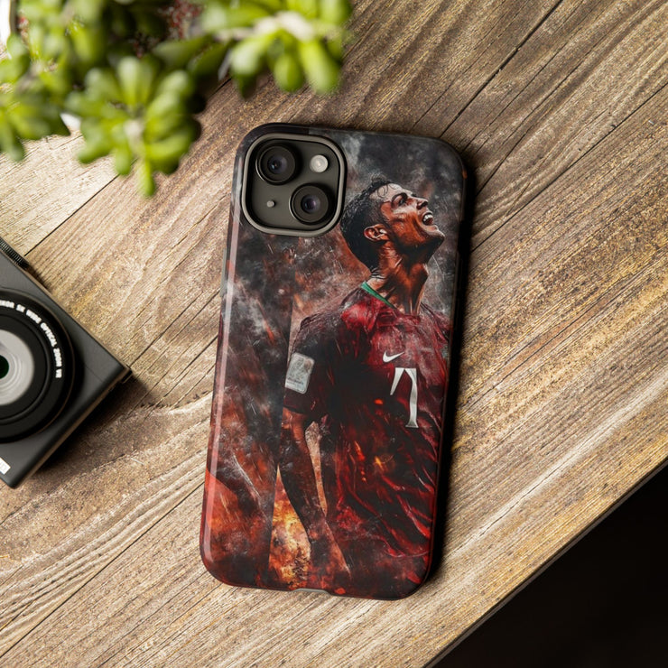 Tough Cases - Fiery Soccer Fan iPhone Case for Sports Enthusiasts