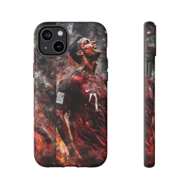 Tough Cases - Fiery Soccer Fan iPhone Case for Sports Enthusiasts