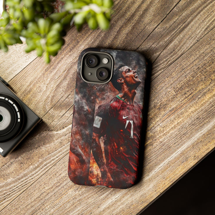 Tough Cases - Fiery Soccer Fan iPhone Case for Sports Enthusiasts