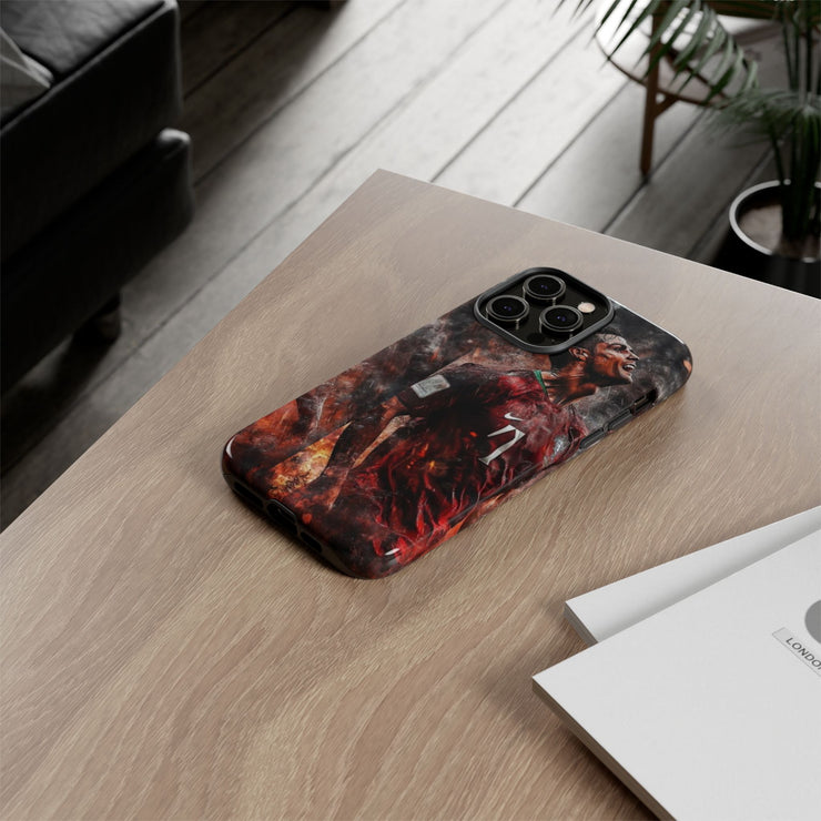 Tough Cases - Fiery Soccer Fan iPhone Case for Sports Enthusiasts