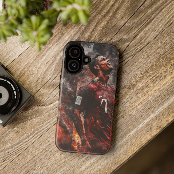 Tough Cases - Fiery Soccer Fan iPhone Case for Sports Enthusiasts