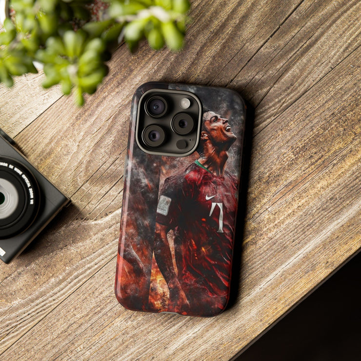 Tough Cases - Fiery Soccer Fan iPhone Case for Sports Enthusiasts