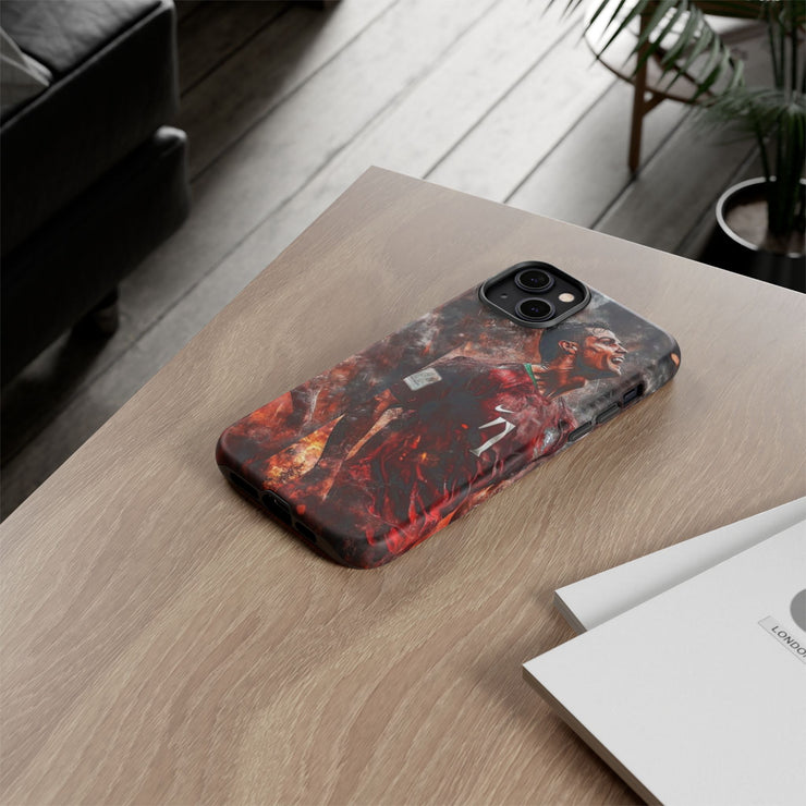 Tough Cases - Fiery Soccer Fan iPhone Case for Sports Enthusiasts