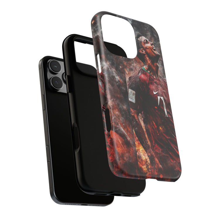 Tough Cases - Fiery Soccer Fan iPhone Case for Sports Enthusiasts