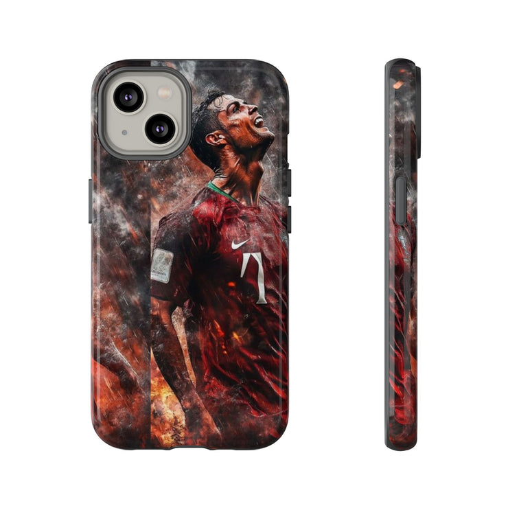 Tough Cases - Fiery Soccer Fan iPhone Case for Sports Enthusiasts