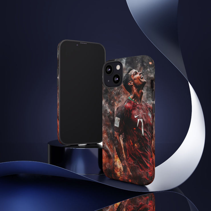 Tough Cases - Fiery Soccer Fan iPhone Case for Sports Enthusiasts