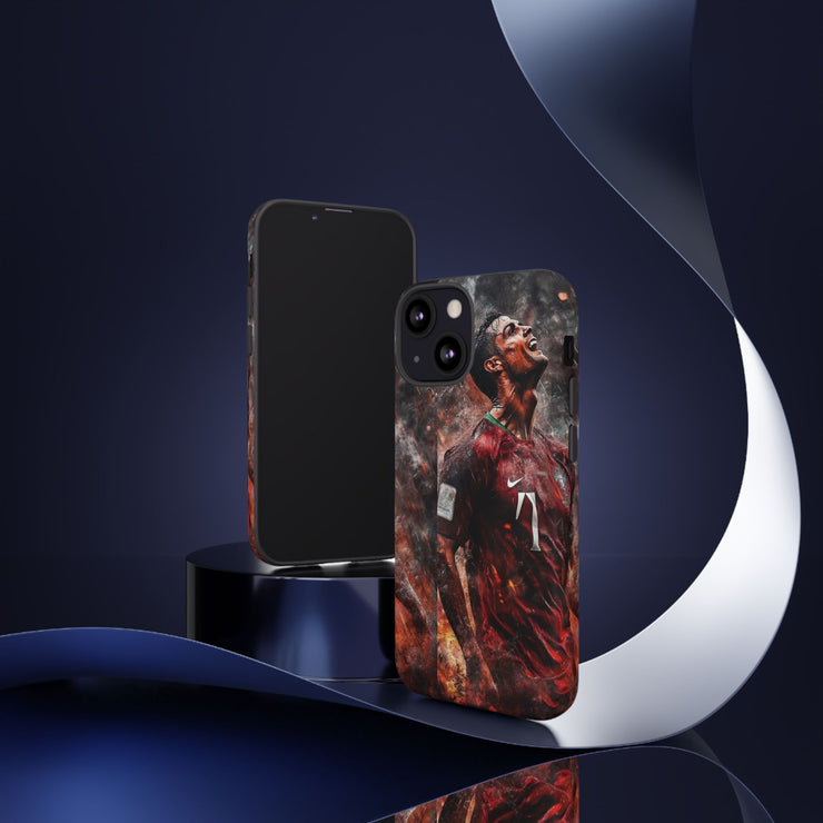 Tough Cases - Fiery Soccer Fan iPhone Case for Sports Enthusiasts