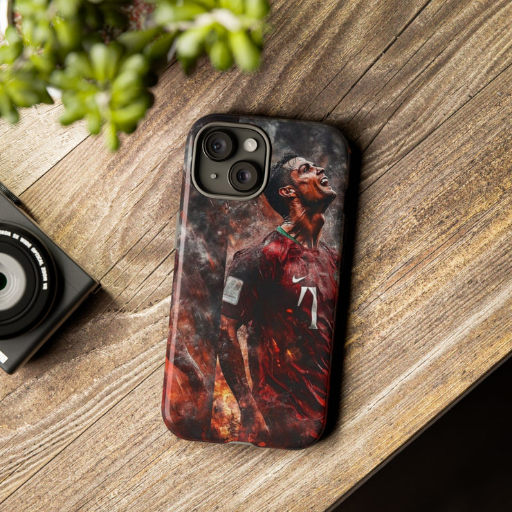 Tough Cases - Fiery Soccer Fan iPhone Case for Sports Enthusiasts
