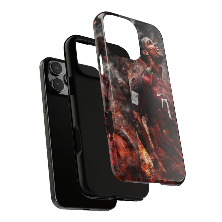 Tough Cases - Fiery Soccer Fan iPhone Case for Sports Enthusiasts