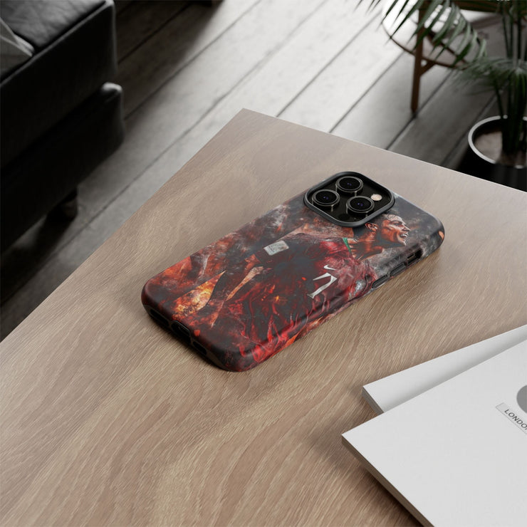Tough Cases - Fiery Soccer Fan iPhone Case for Sports Enthusiasts