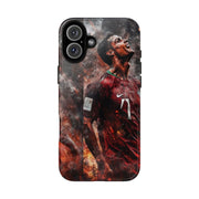 Tough Cases - Fiery Soccer Fan iPhone Case for Sports Enthusiasts