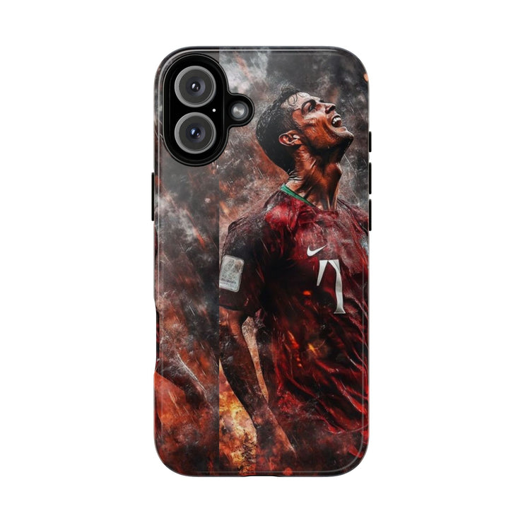 Tough Cases - Fiery Soccer Fan iPhone Case for Sports Enthusiasts