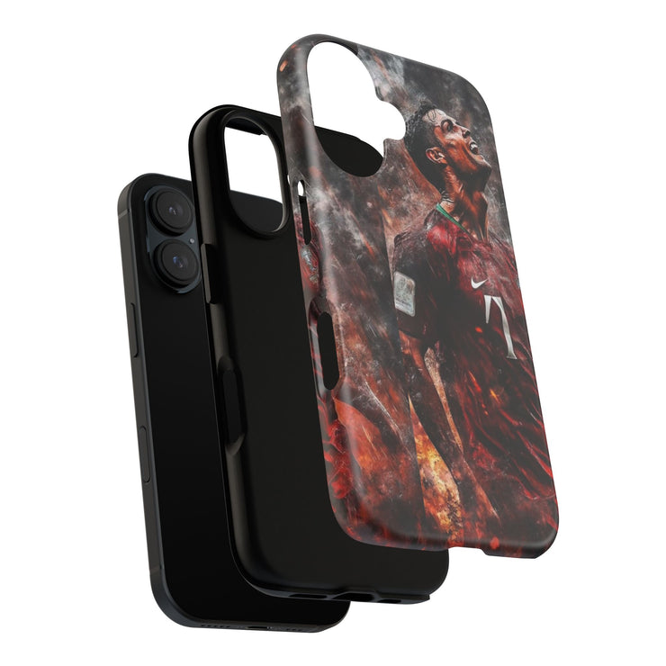Tough Cases - Fiery Soccer Fan iPhone Case for Sports Enthusiasts