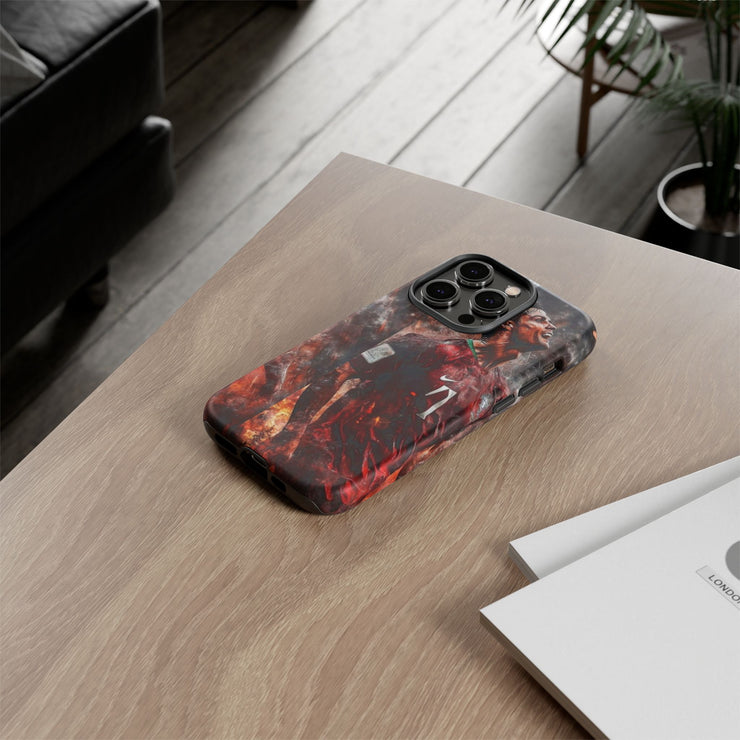 Tough Cases - Fiery Soccer Fan iPhone Case for Sports Enthusiasts