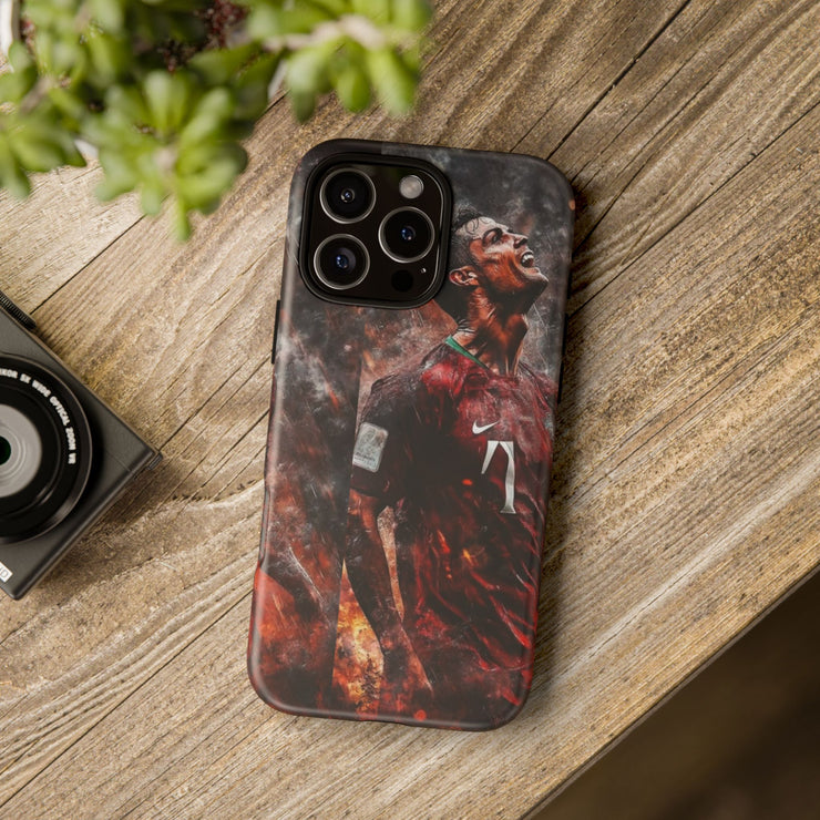 Tough Cases - Fiery Soccer Fan iPhone Case for Sports Enthusiasts