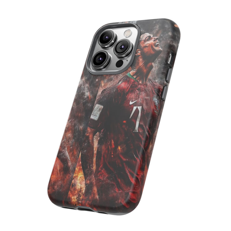 Tough Cases - Fiery Soccer Fan iPhone Case for Sports Enthusiasts