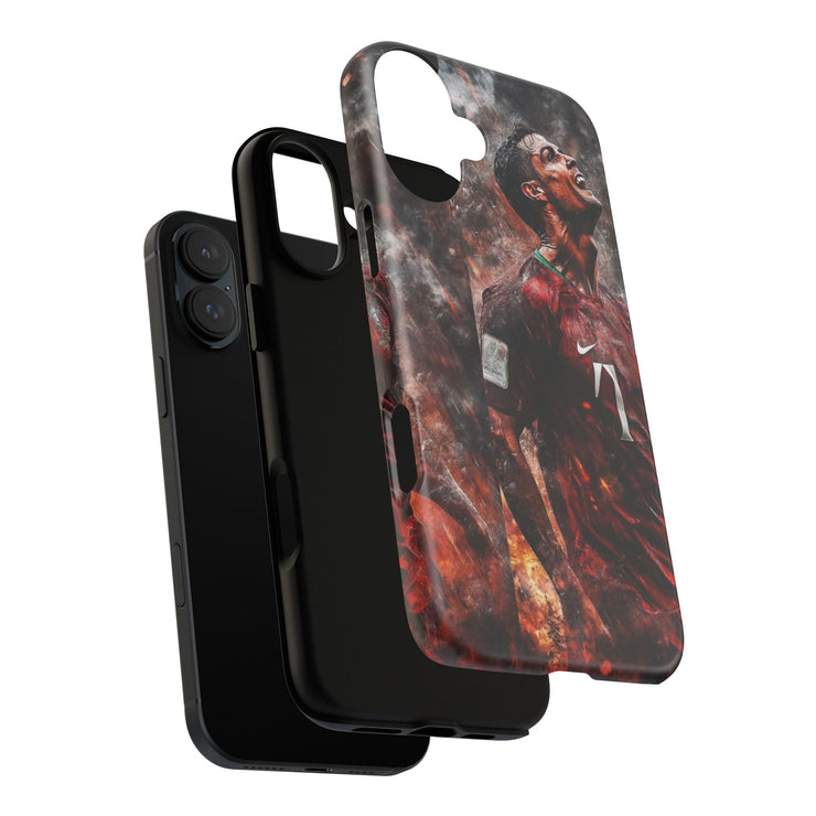 Tough Cases - Fiery Soccer Fan iPhone Case for Sports Enthusiasts