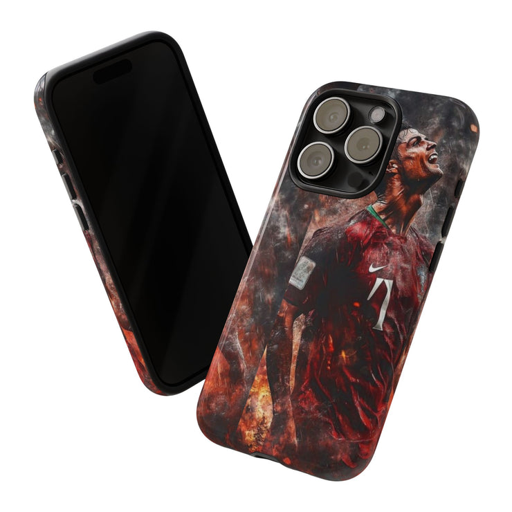 Tough Cases - Fiery Soccer Fan iPhone Case for Sports Enthusiasts