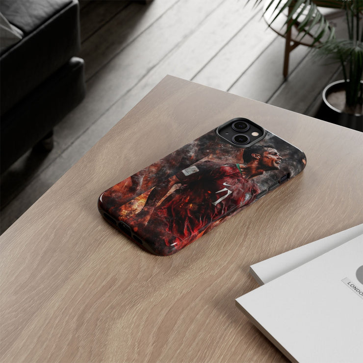 Tough Cases - Fiery Soccer Fan iPhone Case for Sports Enthusiasts
