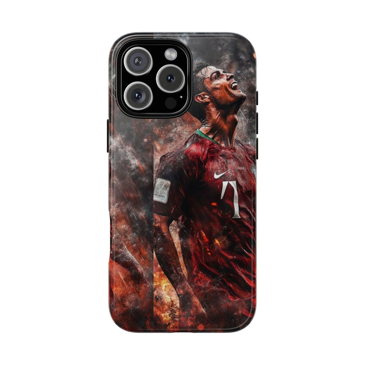 Tough Cases - Fiery Soccer Fan iPhone Case for Sports Enthusiasts
