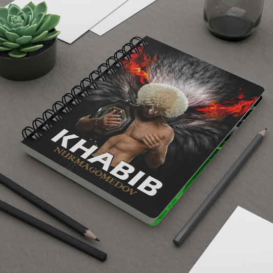 Khabib Nurmagomedov Spiral Bound Journal - MMA Inspired Notebook for Fighters and Fans - Buy Now at shKhabib Nurmagomedov Spiral Bound Journal - MMA Inspired Notebook for Fighters and FansPaper productsPrintifyShekh Brend13315042673997949607op_name