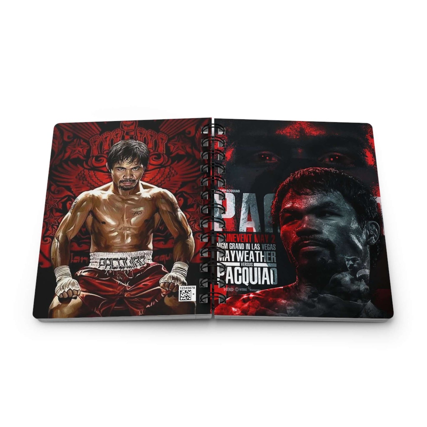 Manny Pacquiao Inspired Spiral Bound Journal - Perfect for Sports Fans & Fighters - Buy Now at shManny Pacquiao Inspired Spiral Bound Journal - Perfect for Sports Fans & FightersPaper productsPrintifyShekh Brend26758690417367678288op_name