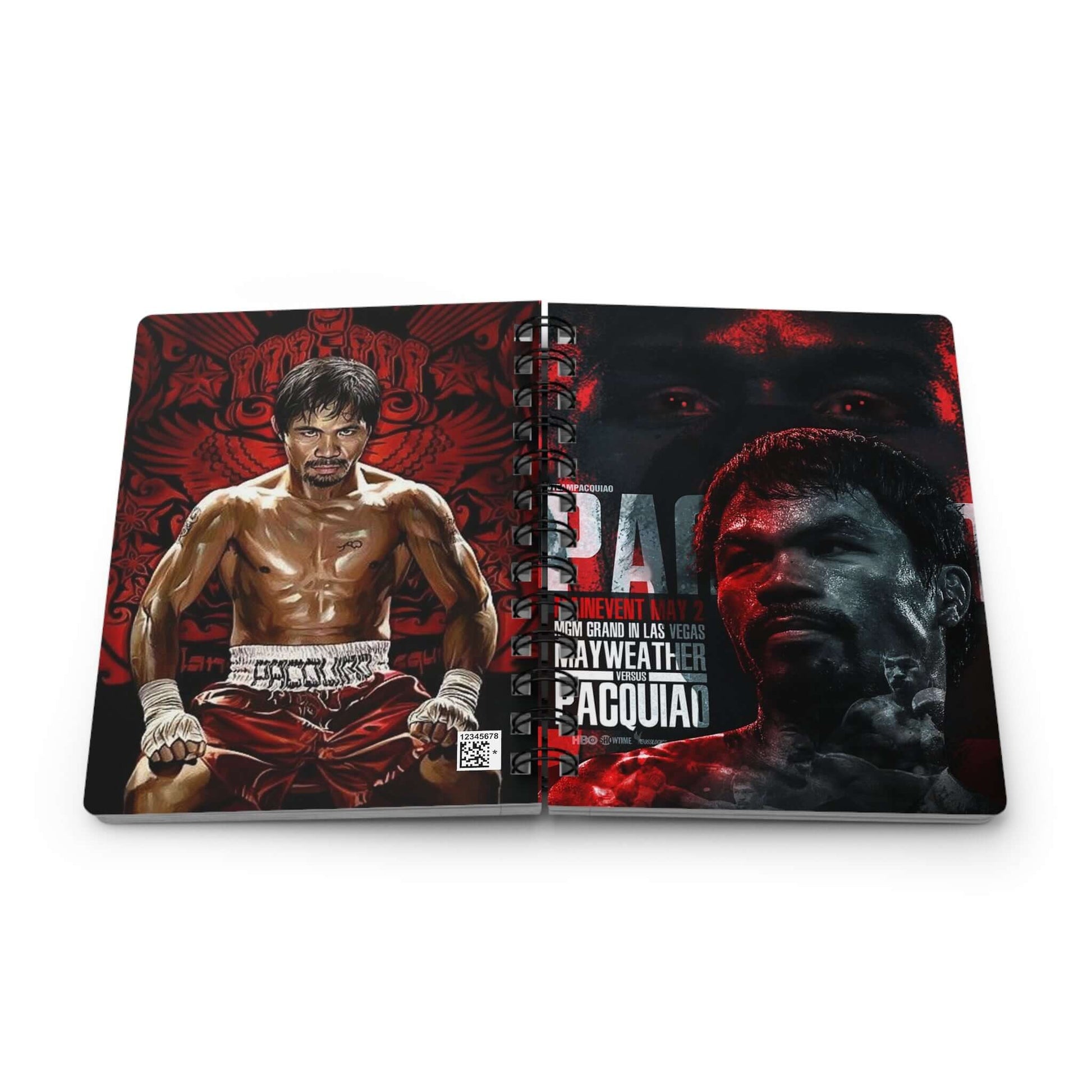 Manny Pacquiao Inspired Spiral Bound Journal - Perfect for Sports Fans & Fighters - Buy Now at shManny Pacquiao Inspired Spiral Bound Journal - Perfect for Sports Fans & FightersPaper productsPrintifyShekh Brend26758690417367678288op_name