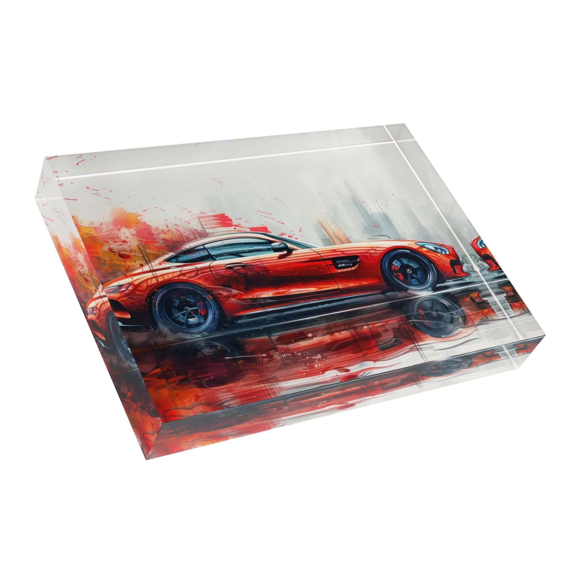 Modern Car Photo Block - Red Sports Car Wall Art for Auto Enthusiasts - Buy Now at shModern Car Photo Block - Red Sports Car Wall Art for Auto EnthusiastsHome DecorPrintifyShekh Brend26948081183661002334op_name