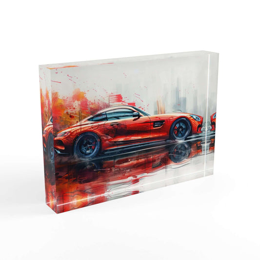 Modern Car Photo Block - Red Sports Car Wall Art for Auto Enthusiasts - Buy Now at shModern Car Photo Block - Red Sports Car Wall Art for Auto EnthusiastsHome DecorPrintifyShekh Brend26948081183661002334op_name