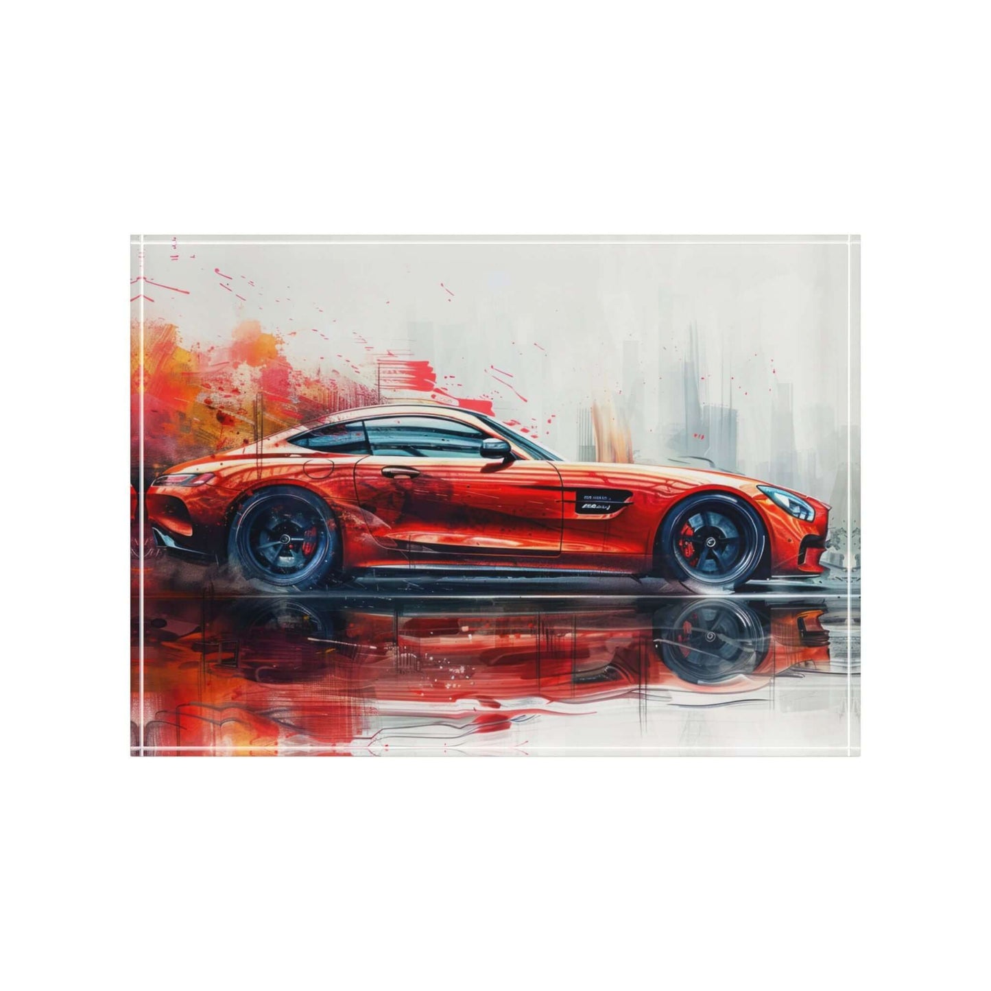 Modern Car Photo Block - Red Sports Car Wall Art for Auto Enthusiasts - Buy Now at shModern Car Photo Block - Red Sports Car Wall Art for Auto EnthusiastsHome DecorPrintifyShekh Brend26948081183661002334op_name